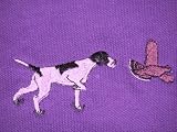 Pointer Hunting Dog & Bird Polo Shirt - Purple XXL