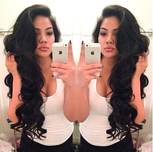 Indian Body Wave Hair Extensions 100% Real 6A Grade Unprocessed Human Hair Natural Black Color Body Wave Virgin Hair Can Be Dyed and Bleached 3 Bundles 300g 12 14 16 Inch