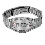 Trademark Silver Elite Poker Bracelet - 156 Crystals Poker Bracelet (Silver)