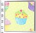 CD DVD Holder Carrier Made with Cupcake on Green Fabric