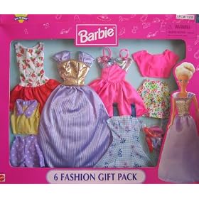 Barbie 6 Fashion Gift Pack - Easy To Dress (1998 Arcotoys, Mattel)