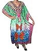 Womans Kaftan Pink Green Butterfly Caftan Beach Cover up Holiday Wear