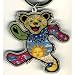Grateful Dead Dancing Bear Keychain ~ Metal Art Patchwork Nature Keychain by Dan Morris