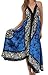 Sakkas Silky V-Neck Halter Handkerchief Hem Maxi Dress