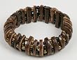Stretch Bracelet - Wood and Glass Beads