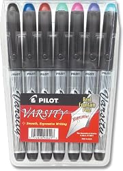Pilot Varsity Disposable Fountain Pen Assorted Ink 7-Pack Pouch (90029)