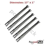 PayandPack 17' x 1' MBP 13041 Universal BBQ Gas Grill Replacement Straight Stainless Steel Pipe Tube Burner for BBQ Grillware, Ducane, Home Depot, Original Part, Lowes Model Grills