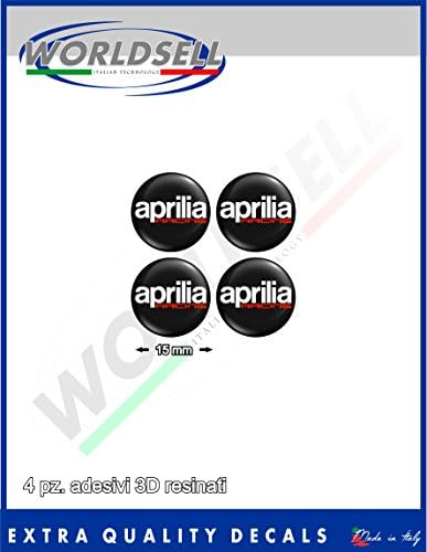 Adhesive resin 3D effect to key kit 4 pcs of 1.5 cm 'Aprilia RSV RS RACING THUNDER DORSODURO SBK'