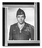 Audie Murphy As Audie Murphy From To Hell And Back 2 Black White Movie Photo Luxury Framed 25x20cm Photograph colour Choice Of Four Section Mirror And Black Glass Frame Or Real Capiz Shell Frame