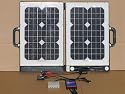 30 Watt Mono-crystalline Portable Briefcase Solar Panel 12V Charger - temper proof glass