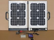 30 Watt Mono-crystalline Portable Briefcase Solar Panel 12V Charger - temper proof glass