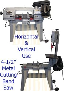 4-1/2" Metal Cutting Band Saw 4x6 Horizontal Vertical Band Saw - Band