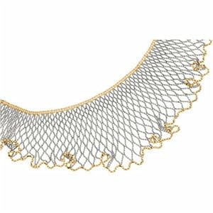 18Kt Two Tone Beaded Collar Necklace