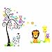 MZY LLC (TM) Owl Zebra Lion Tree Wall Stickers Home Decals Decor Mural Decorative Nursery Super For Girls and Boys Children's Bedroom