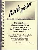 Buchspicker: �bersetzungshilfe zu "Harry Potter and the Prisoner of Azkaban" (Harry Potter 3) - 