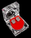 NEW YORK YANKEE SILVER Tone NY SHAPE EARRINGS