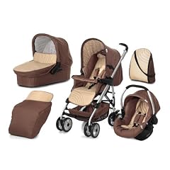 Hauck 122518 Kinderwagenset Eagle All in One inkl. Wanne, Zero Plus Comfort, Wickeltasche, Wetterschutz lolli sand