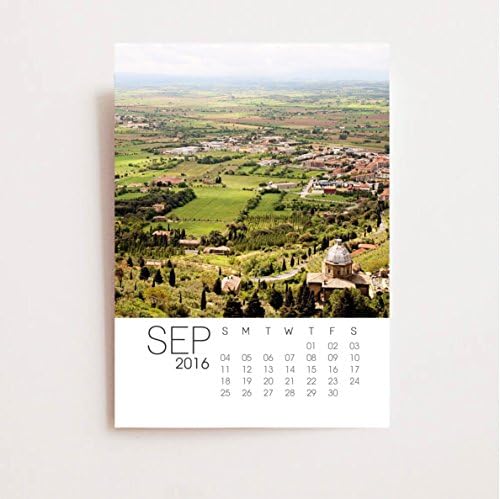 2016 Italian Photography Desk Calendar - 5x7 Unbound Loose Print Calendar - Italy
