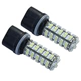 2pcs 68-SMD 880 884 885 890 892 893 PG13 12V LED Fog Light or DRL Bulbs - Xenon White by EZ Motoring