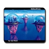 3D CG Mousepad, Image Entitled: Surreal Sphere Cities #1
