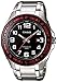 Casio Men's MTP1347D-1AV Silver Stainless-Steel Quartz Watch with Black Dial