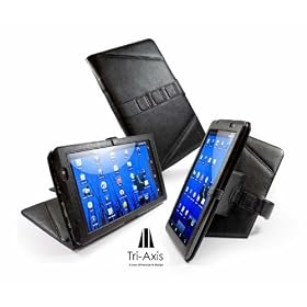 Tuff-Luv Tri-Axis Etui housse en cuir artificiel pour Archos 101 Internet Tablet - Noir