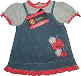 from Manchester United Football Club Manchester United Football Club Girls Pinny and Romper (blue,6 to 9 months) (Model MU011-6/9m)