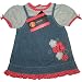 Manchester United Football Club Girls Pinny and Romper (blue,6 to 9 months)