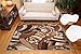 Generations Contemporary Brown and Beige Modern Square and Circles Area Rug 5'2 x 7'3