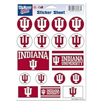 NCAA Indiana University Vinyl Sticker Sheet, 5
