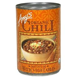 Amy's Organic Medium Chili with Vegetables, 14.7-Ounce Cans (Pack of 12)