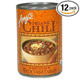 Amy's Organic Medium Chili with Vegetables, 14.7-Ounce Cans (Pack of 12)