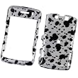 RIM BlackBerry Storm 2 9550 Verizon Snap On Protector Hard Case Image Cover Dazzling Dalmatian On Silver Metallic