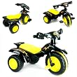 Black and Yellow Kids 3 Wheel Mini Motorbike TriCycle
