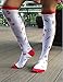 RN NURSE GIFTS SOCKS – Cute Fun Design Matches Your Uniform –New White Knee High (white, White)