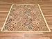 NEW Multi Paisley Design Rubber backed non-slip Area Rug Carpet - Ivory - 3x5