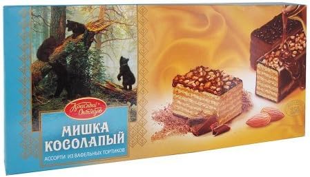 Imported Russian Wafer Cake "Mishka Kosolapi" by Red October