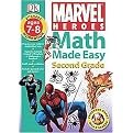 Math Made Easy:Marvel Heroes / Spider-man:Second Grade Workbook (Grade 2 Ages 7-8) (Paperback)