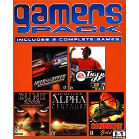 Gamers Pack 5 Pack: NFS High Stakes, Tiger Woods 99, Dune 2000, Alpa Centauri, Comanche... by Electronic Arts