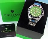 Croton Mens Sport Diver Green Dial Stainless Steel Watch Croton Mens Sport Diver Green Dial Stainless Steel Watch
