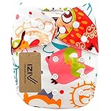iZiv新生児1厚いおむつ付きオーガニック幼児防水/調整/再利用可能/洗えるポケット布おむつのフィット赤ちゃん0.5-3歳（フクロウ）