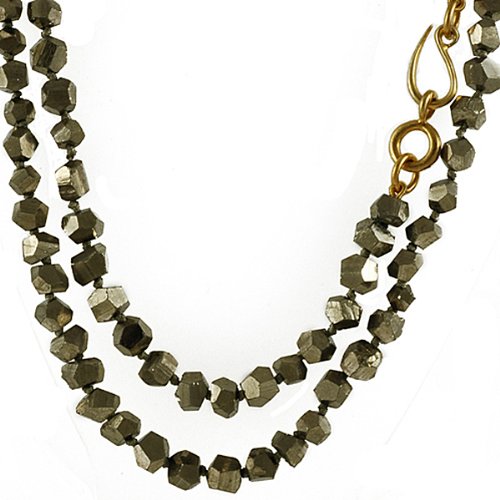 NAVA ZAHAVI- Long Pyrite Necklace