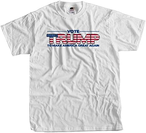 Fast Yeti Tees Adult Pro Donald Trump 2016 T-shirt Vote ST Medium White