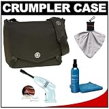 Crumpler The Moderate Embarrassment 13 Laptop/Netbook Messenger Bag/Case (Black/Gun Metal) with Computer Monitor & Keyboard Cleaning Kit
