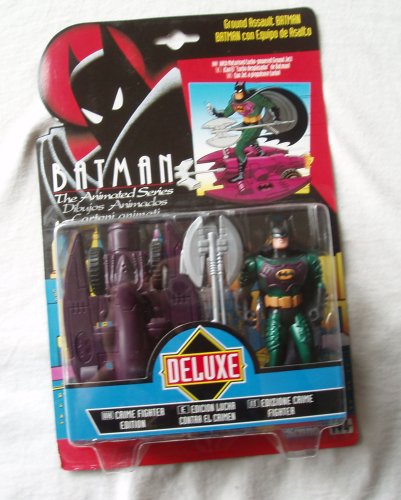 Childrens Toyshop  Toys : Batman The Animated  Deluxe Series - Crime Fighter Edition - Ground Assault Batman With Motorised turbo-powered Ground Jet By Kenner in 1994