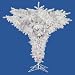 7.5' Pre-Lit Crystal White Upside Down Artificial Christmas Tree - Multi Lights