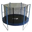 Advendise Trampolin 305 cm mit Sicherheitsnetz bis 150kg, schwarz/blau, 305 cm