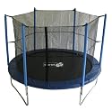 Advendise Trampolin 305 cm mit Sicherheitsnetz bis 150kg, schwarz/blau, 305 cm