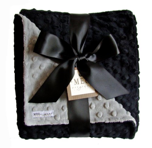 Meg Original Black & Gray Minky Blanket image