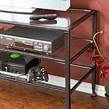 Distressed Metal / Glass TV Stand